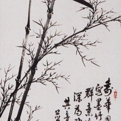 bamboo zhu bamboo series 墨竹、朱竹系列